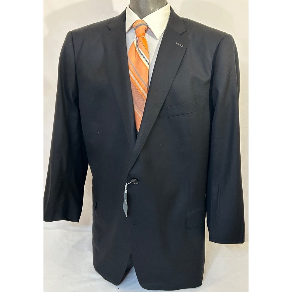 Indochino Custom Made Black SB Men Blazer Jacket 95% Wool 5% Cashmere Sz 54R